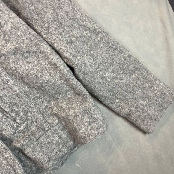 GAP Peacoat Jacket Women’s Size M Gray Double Breasted Pocket Wool Blend - Picture 4 of 12